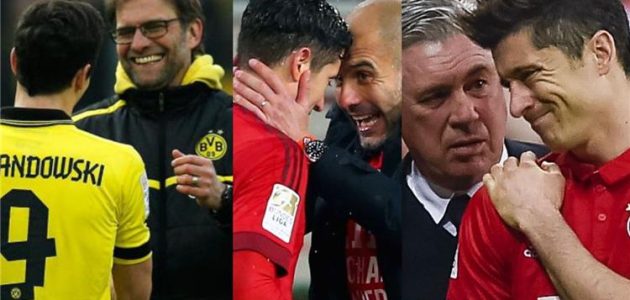 ليفاندوفسكي يوضح كيف استفاد من أنشيلوتي وجوارديولا وكلوب قبل الانضمام إلى برشلونة